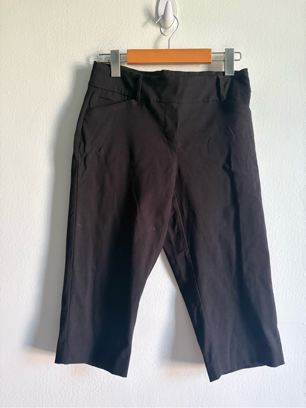 Reitmans Sz 6 Petite Black Classic Capri Pants